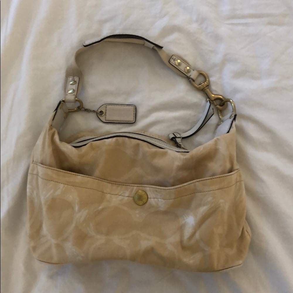 Vintage Coach Fabric Shoulder Bag